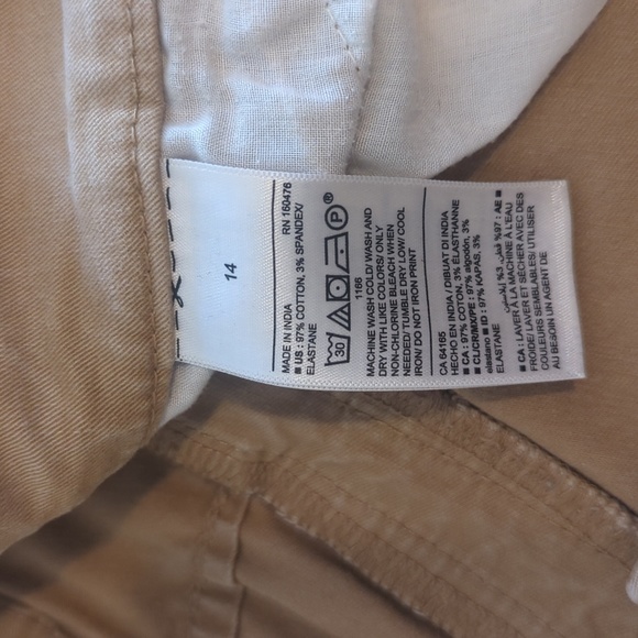 Old Navy khaki boot cut pants in tan size 14 - Picture 4 of 4